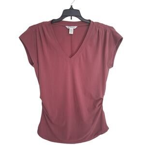 Athleta Terracotta Rose V-Neck Athletic Tee Women's M